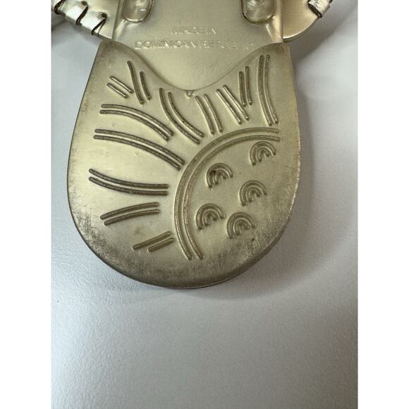 JACK ROGERS Womens Georgica Jelly Sandals 7 Gold Whip Stitch Summer Boho Preppy - Picture 11 of 13